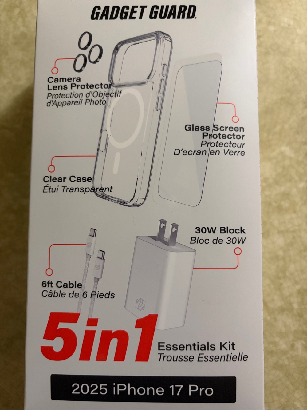 5-in-1 Essentials Kit for iPhone 17 Pro - Clear